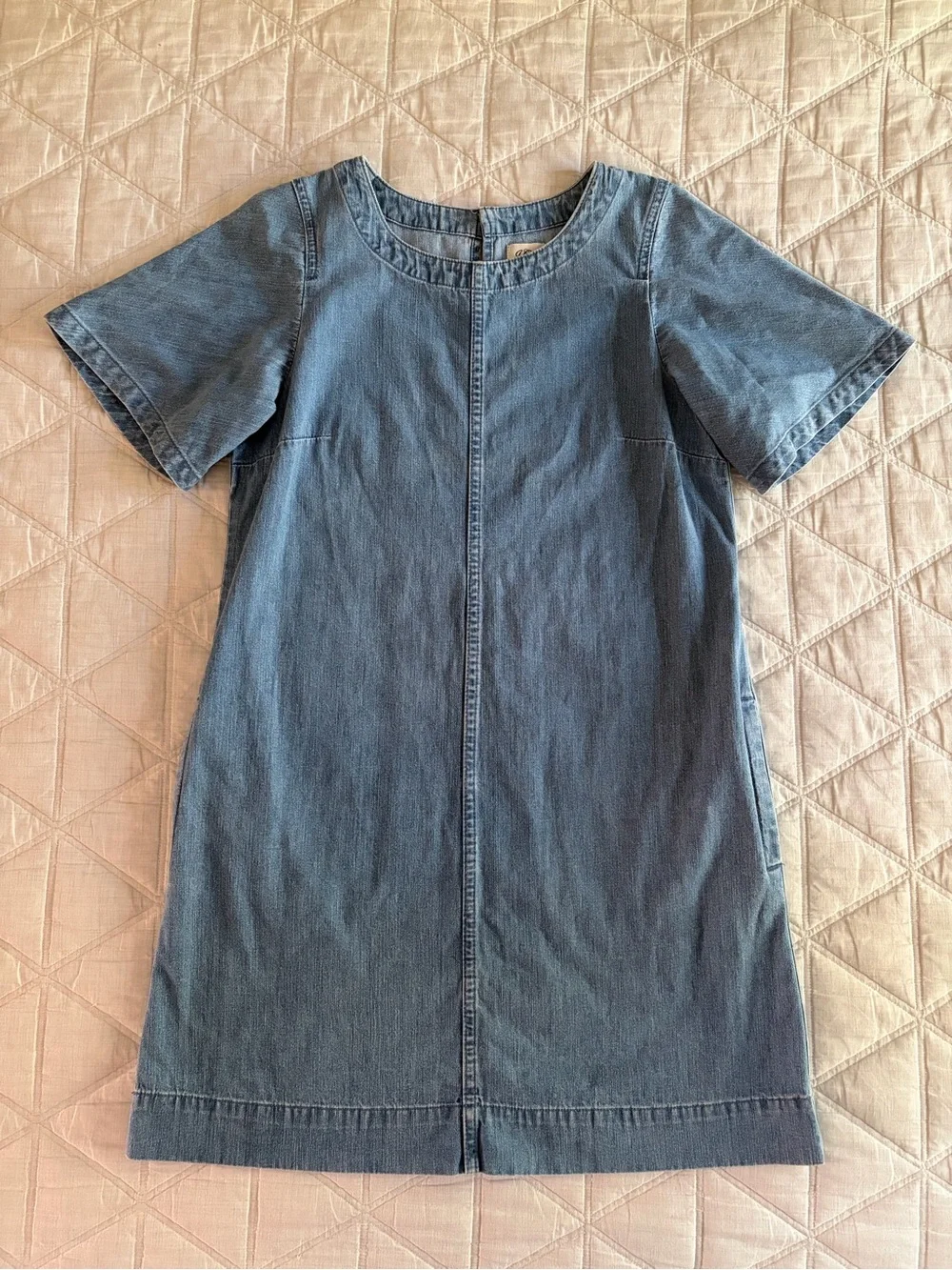 J. Crew Short Sleeve Chambray Dress